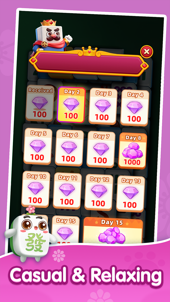 Close-up of mahjong tile icons and patterns
